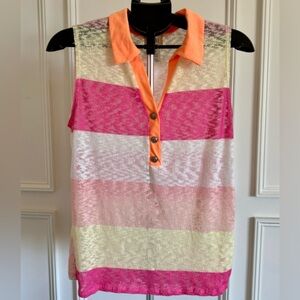 BIBI ColorBlock Striped Sleeveless Top